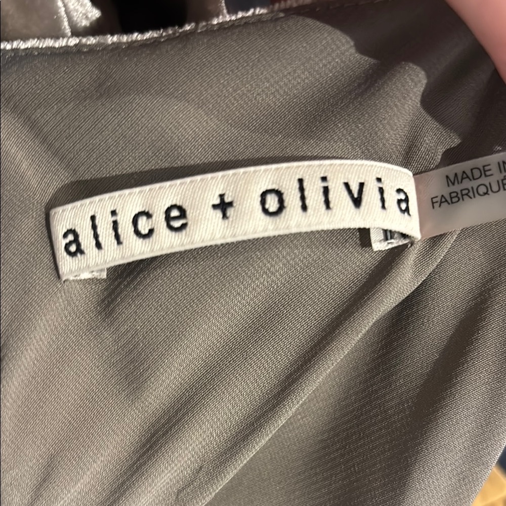 Alice + Olivia Silver Mini Dress - Picture 2 of 7